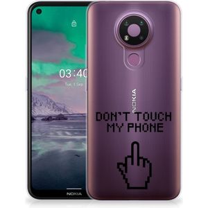 Nokia 3.4 Silicone-hoesje Finger Don't Touch My Phone