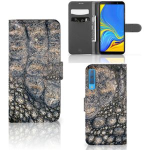 Samsung Galaxy A7 (2018) Telefoonhoesje met Pasjes Krokodillenprint