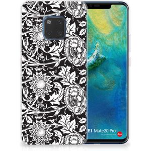 Huawei Mate 20 Pro TPU Case Black Flowers