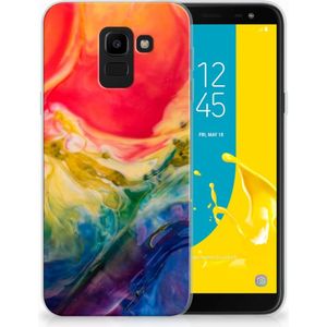 Hoesje maken Samsung Galaxy J6 2018 Watercolor Dark
