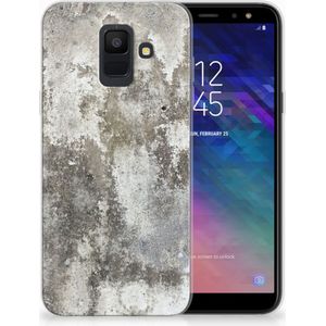Samsung Galaxy A6 (2018) TPU Siliconen Hoesje Beton Print