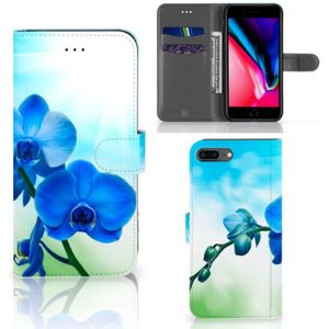 Apple iPhone 7 Plus | 8 Plus Hoesje Orchidee Blauw - Cadeau voor je Moeder