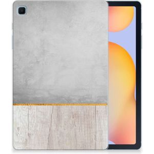 Samsung Galaxy Tab S6 Lite | S6 Lite (2022) Silicone Tablet Hoes Wood Concrete
