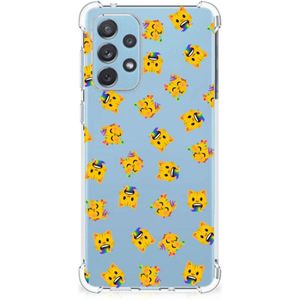 Doorzichtige Silicone Hoesje voor Samsung Galaxy A73 Katten Emojis