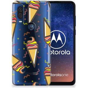 Motorola One Vision Siliconen Case Icecream