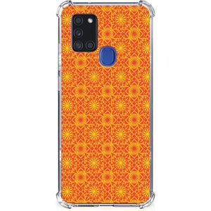 Samsung Galaxy A21s Doorzichtige Silicone Hoesje Batik Oranje