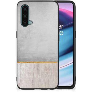 OnePlus Nord CE 5G Houten Print Telefoonhoesje Wood Concrete