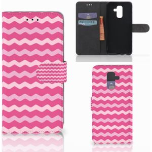 Samsung Galaxy A6 Plus 2018 Telefoon Hoesje Waves Pink