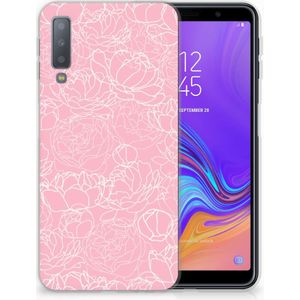 Samsung Galaxy A7 (2018) TPU Case White Flowers