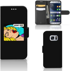 Samsung Galaxy S7 Wallet Case met Pasjes Popart Oh Yes