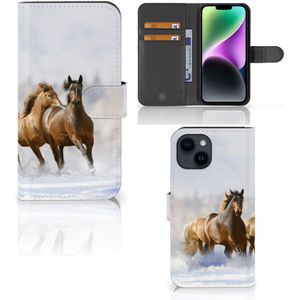 iPhone 15 Telefoonhoesje met Pasjes Paarden
