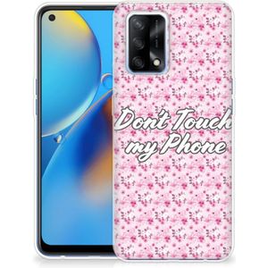 OPPO A74 4G Silicone-hoesje Flowers Pink DTMP