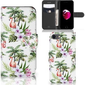 iPhone 7 | 8 | SE (2020) | SE (2022) Telefoonhoesje met Pasjes Flamingo Palms