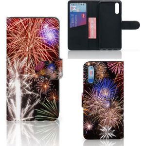 Huawei P20 Wallet Case met Pasjes Vuurwerk