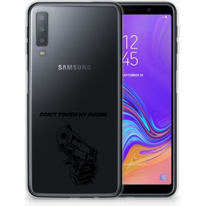 Samsung Galaxy A7 (2018) Silicone-hoesje Gun Don't Touch My Phone