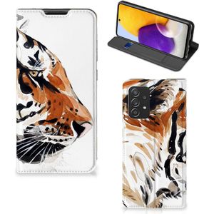 Bookcase Samsung Galaxy A72 (5G/4G) Watercolor Tiger