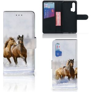 Honor 20 Pro Telefoonhoesje met Pasjes Paarden