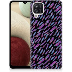 Samsung Galaxy A12 TPU bumper Feathers Color