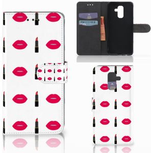 Samsung Galaxy A6 Plus 2018 Telefoon Hoesje Lipstick Kiss