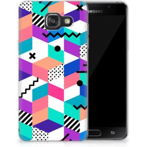 Samsung Galaxy A3 2016 TPU Hoesje Blokken Kleurrijk