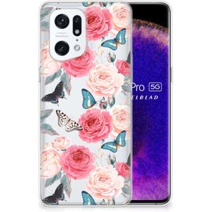 OPPO Find X5 Pro TPU Case Butterfly Roses