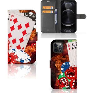 Apple iPhone 12 Pro Max Wallet Case met Pasjes Casino