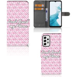 Samsung Galaxy A23 Portemonnee Hoesje Flowers Pink DTMP