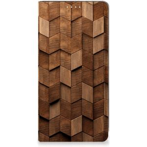 Book Wallet Case voor Samsung Galaxy S23 Wooden Cubes
