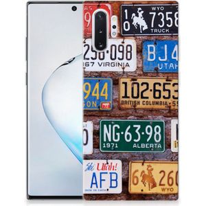 Samsung Galaxy Note 10 Plus Siliconen Hoesje met foto Kentekenplaten