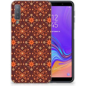 Samsung Galaxy A7 (2018) TPU bumper Batik Brown
