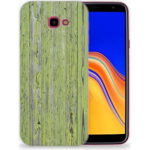 Samsung Galaxy J4 Plus (2018) Bumper Hoesje Green Wood