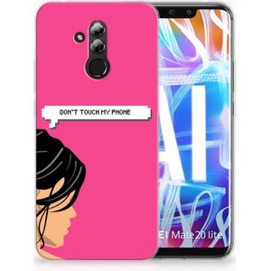 Huawei Mate 20 Lite Silicone-hoesje Woman Don't Touch My Phone