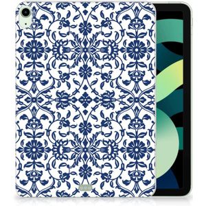 iPad Air (2020/2022) 10.9 inch Siliconen Hoesje Flower Blue