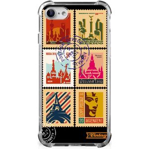 iPhone SE 2022/2020 | iPhone 8/7 Telefoonhoesje met valbescherming Postzegels