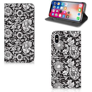 Apple iPhone Xs Max Smart Cover Black Flowers