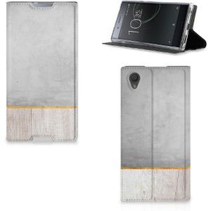 Sony Xperia L1 Book Wallet Case Wood Concrete