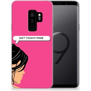 Samsung Galaxy S9 Plus Silicone-hoesje Woman Don't Touch My Phone