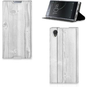 Sony Xperia L1 Book Wallet Case White Wood