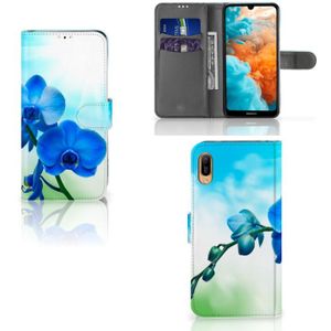 Huawei Y6 (2019) Hoesje Orchidee Blauw - Cadeau voor je Moeder