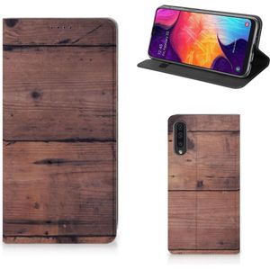 Samsung Galaxy A50 Book Wallet Case Old Wood