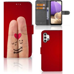 Samsung Galaxy A32 4G Wallet Case met Pasjes Liefde - Origineel Romantisch Cadeau