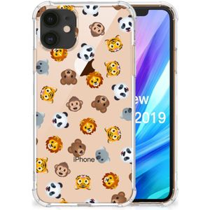 Doorzichtige Silicone Hoesje voor Apple iPhone 11 Dieren Emojis