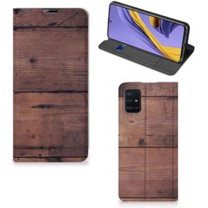 Samsung Galaxy A51 Book Wallet Case Old Wood