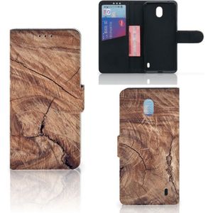 Nokia 1 Plus Book Style Case Tree Trunk