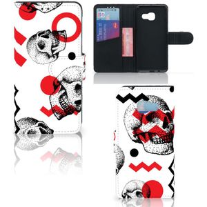 Telefoonhoesje met Naam Samsung Galaxy A3 2017 Skull Red