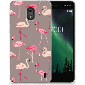 Nokia 2 TPU Hoesje Flamingo