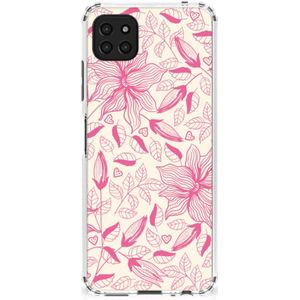 Samsung Galaxy A22 5G Case Pink Flowers