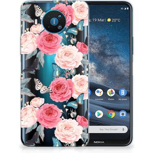 Nokia 8.3 TPU Case Butterfly Roses