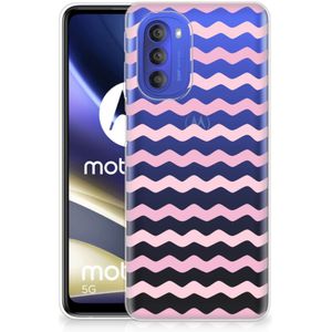 Motorola Moto G51 5G TPU bumper Waves Roze