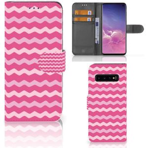 Samsung Galaxy S10 Telefoon Hoesje Waves Pink